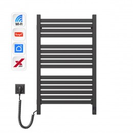 Электрический полотенцесушитель NAVIN Авангард X 480х800 Sensor с WI-FI левосторонний, черный муар
